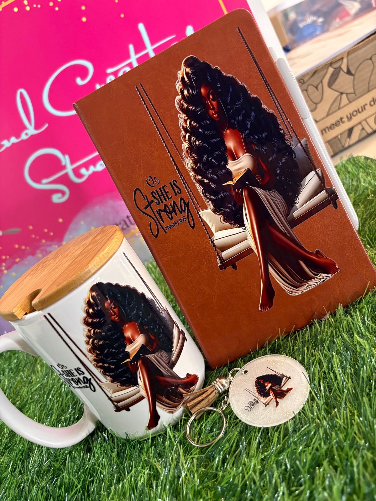 She Is Strong | Faith-Inspired Journal & Mug Collection