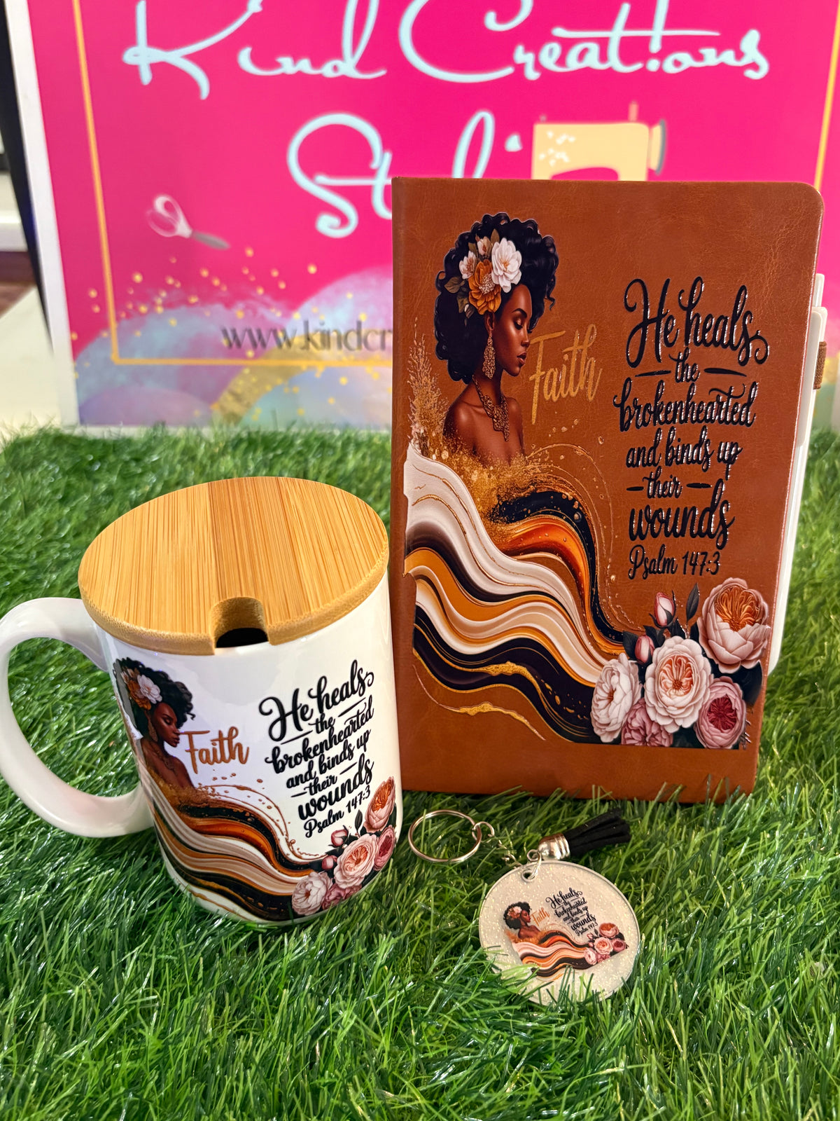 Faith & Healing Journal and Ceramic Cup Collection — Psalm 147:3