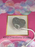 Glittery Heart Straw Topper