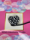 Cheetah Print Heart Straw Topper